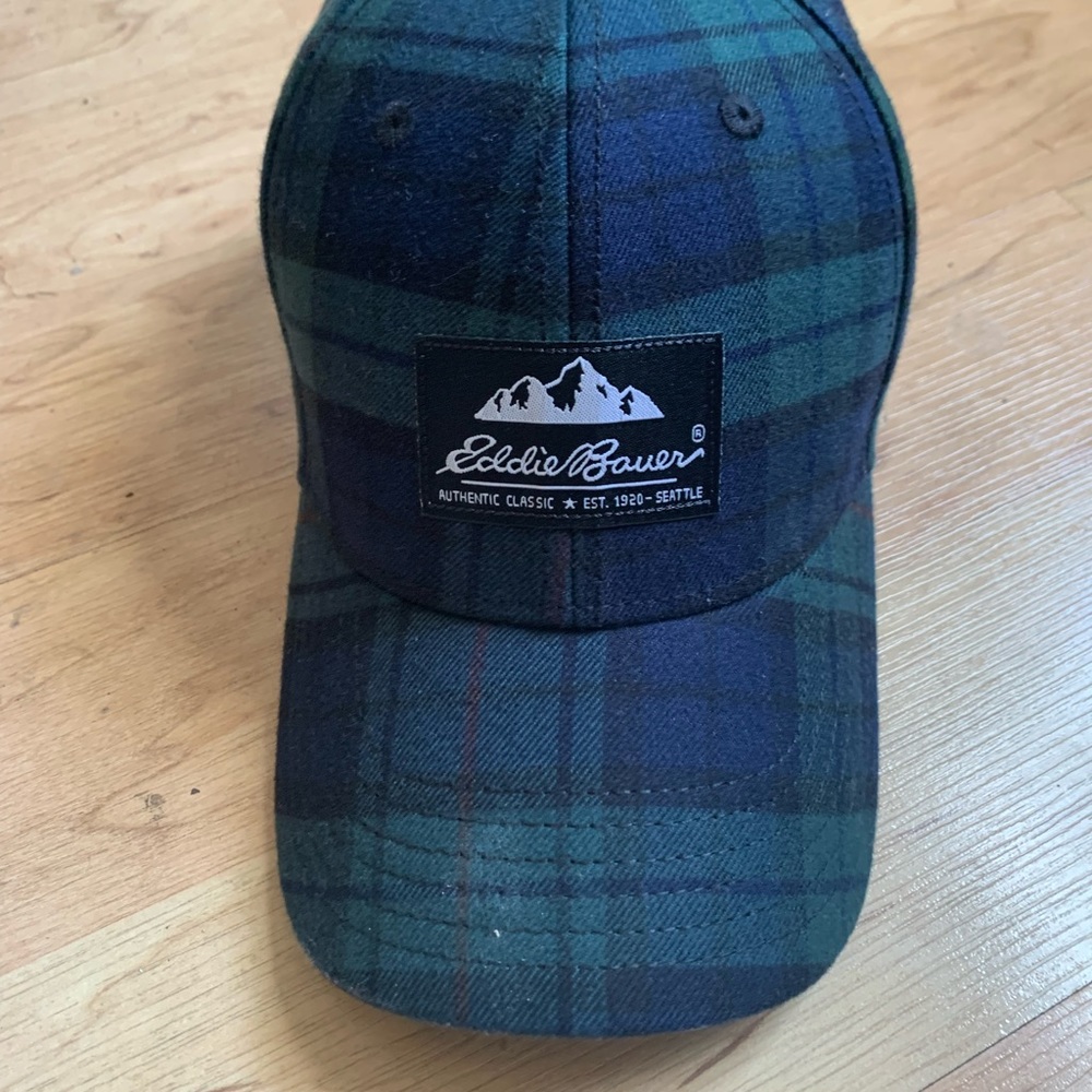 Eddie Bauer Hat, Green plaid
